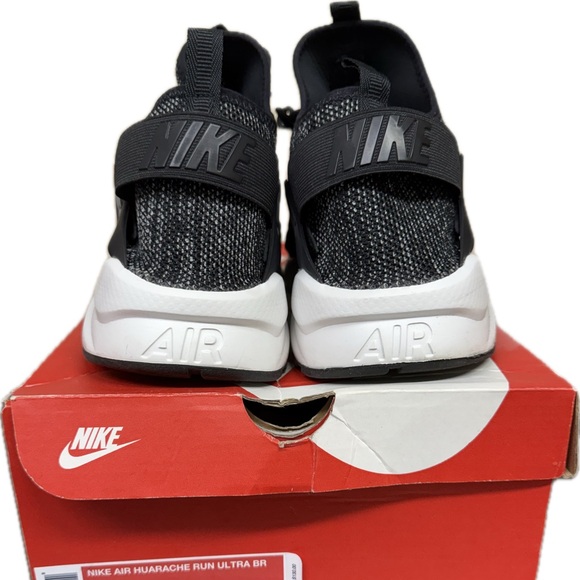 Nike Air Huarache Run Ultra BR Black and White Sneakers - Picture 3 of 3